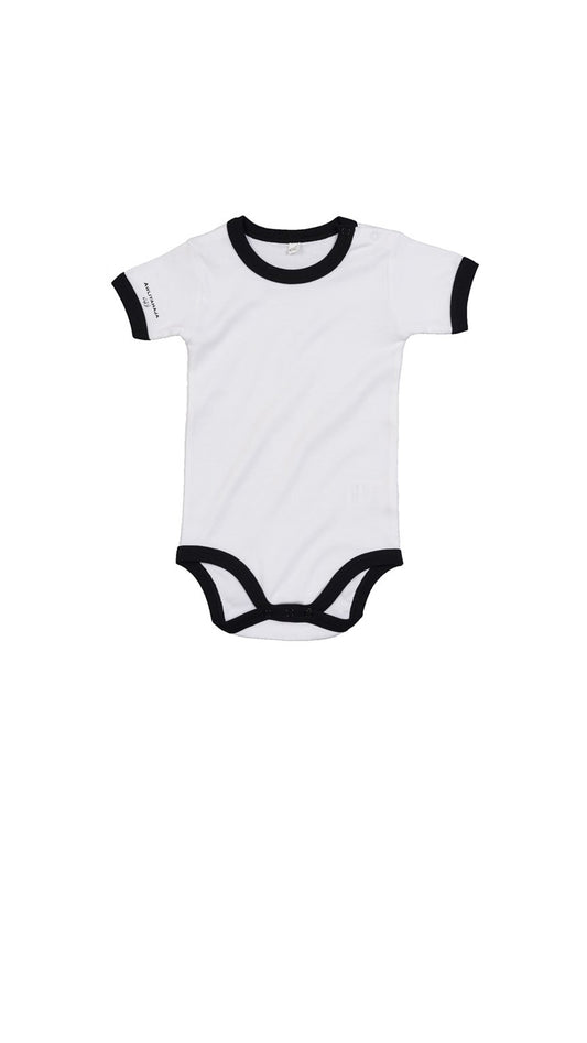 WHITE/BLACK BABY RINGER BODYSUIT