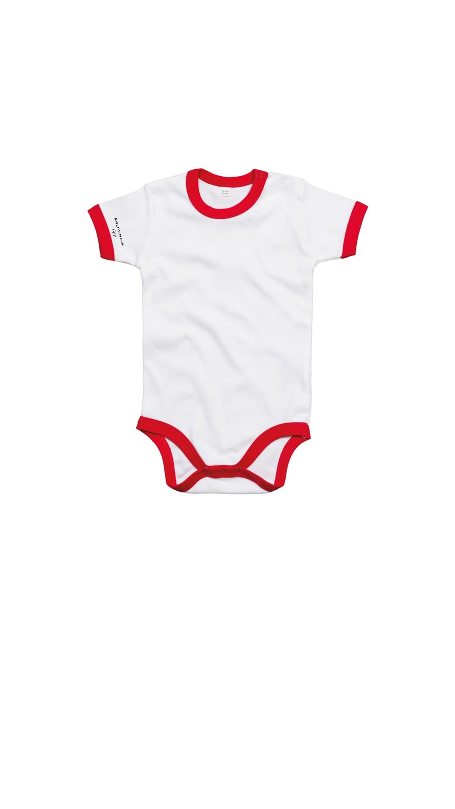 WHITE/RED BABY RINGER BODYSUIT