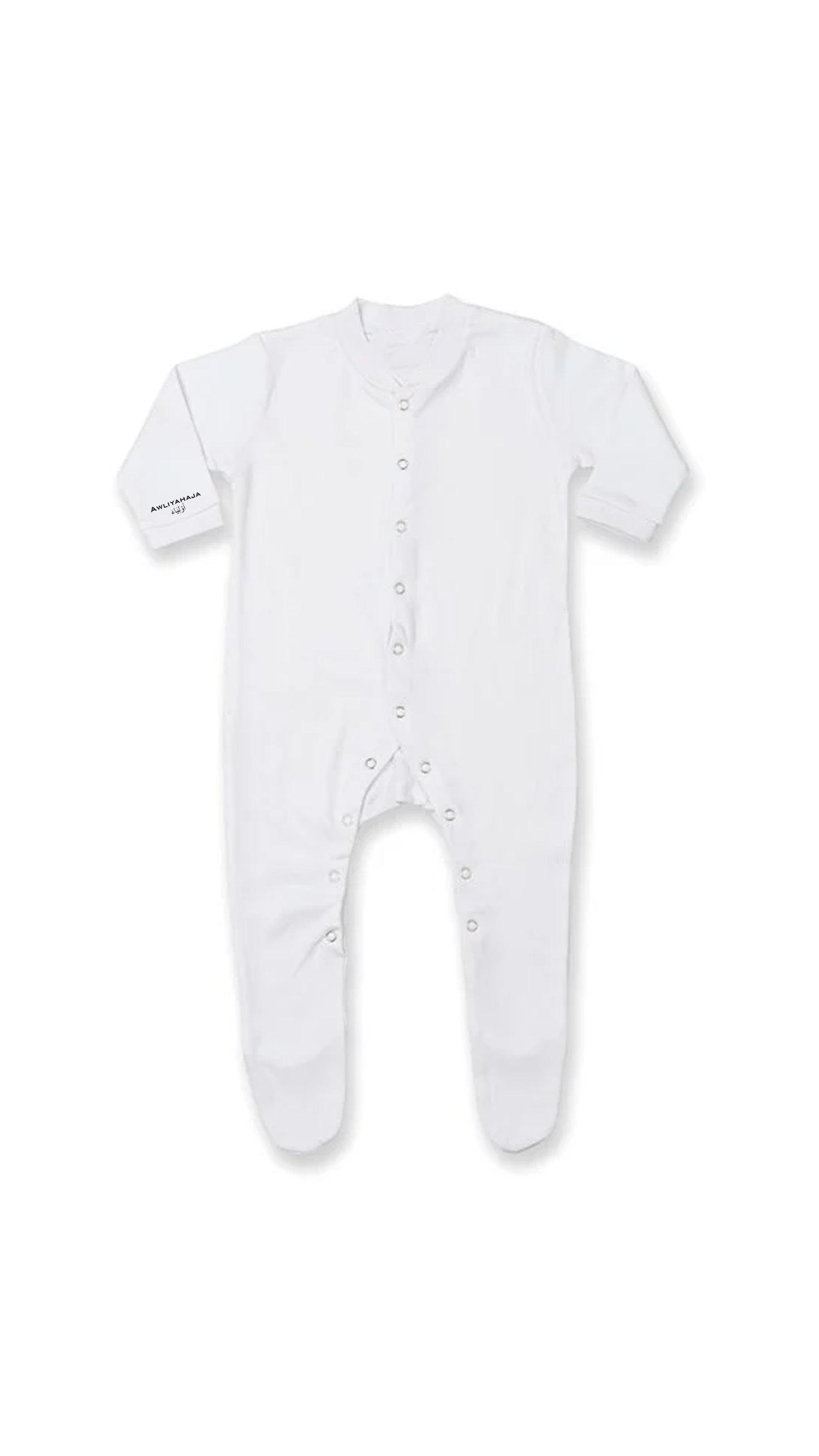 WHITE BABY SLEEPSUIT